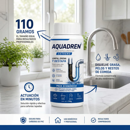 Aquadren Destapacaños -Eliminá Obstrucciones en Minutos